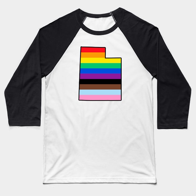 Utah Pride Baseball T-Shirt by fearcity